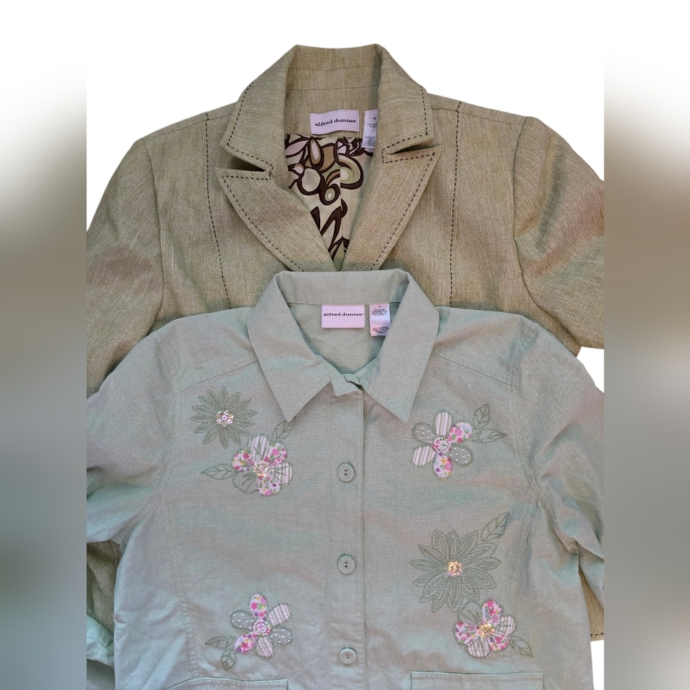 Lot of 2 Alfred Dunner women's Jackets Size 14
